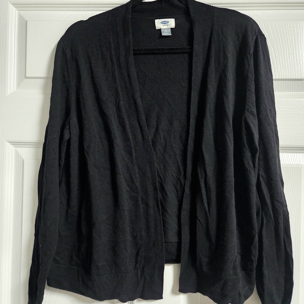 Old Navy Womens Black No Button Cardigan Size L - Picture 2 of 4